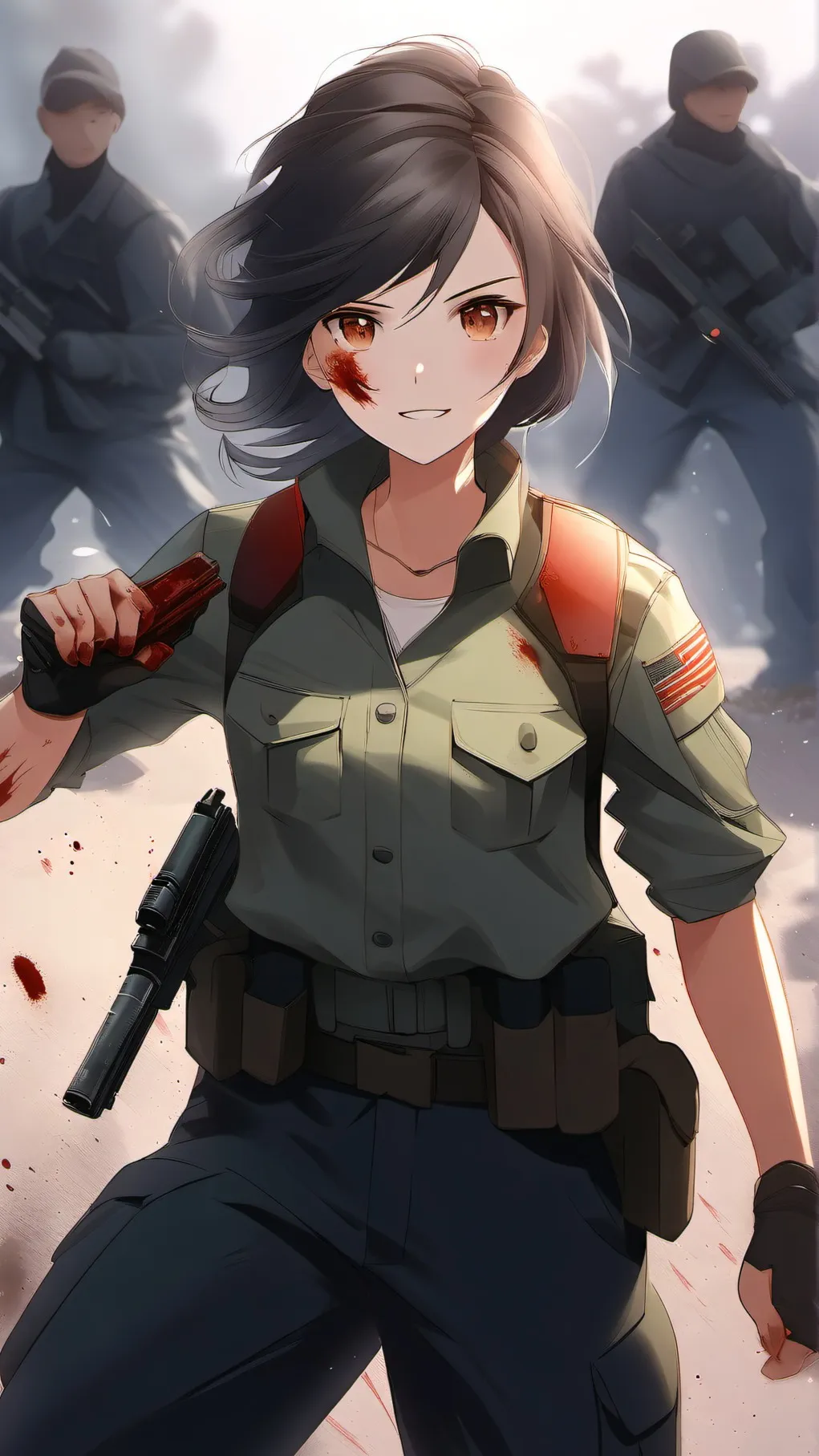 ai character: boys and girls war background