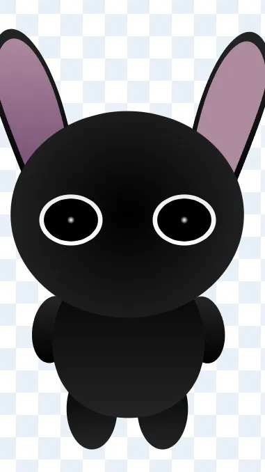 ai character: Black Bunny background