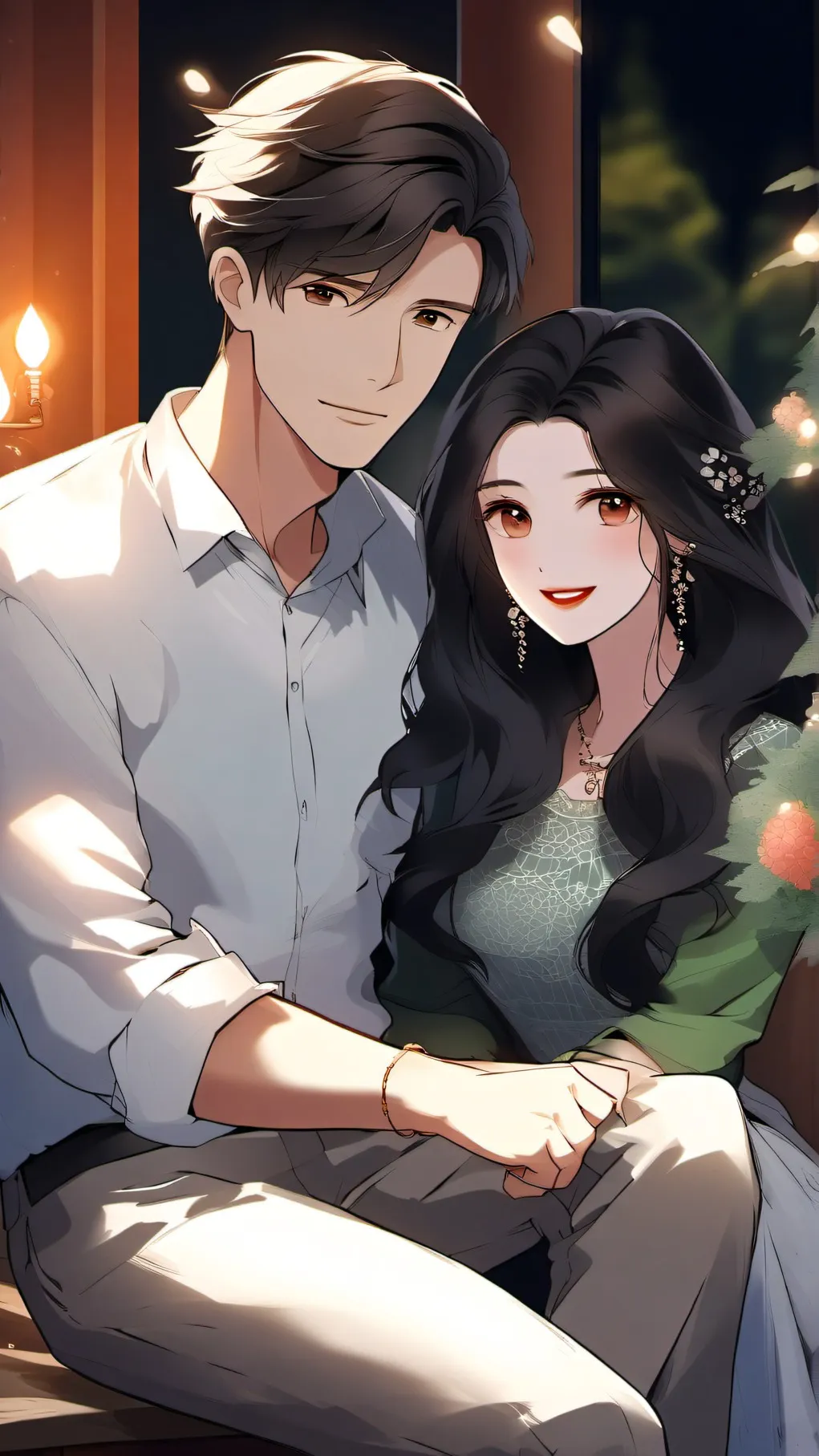 ai character: Happy Evening Coup background