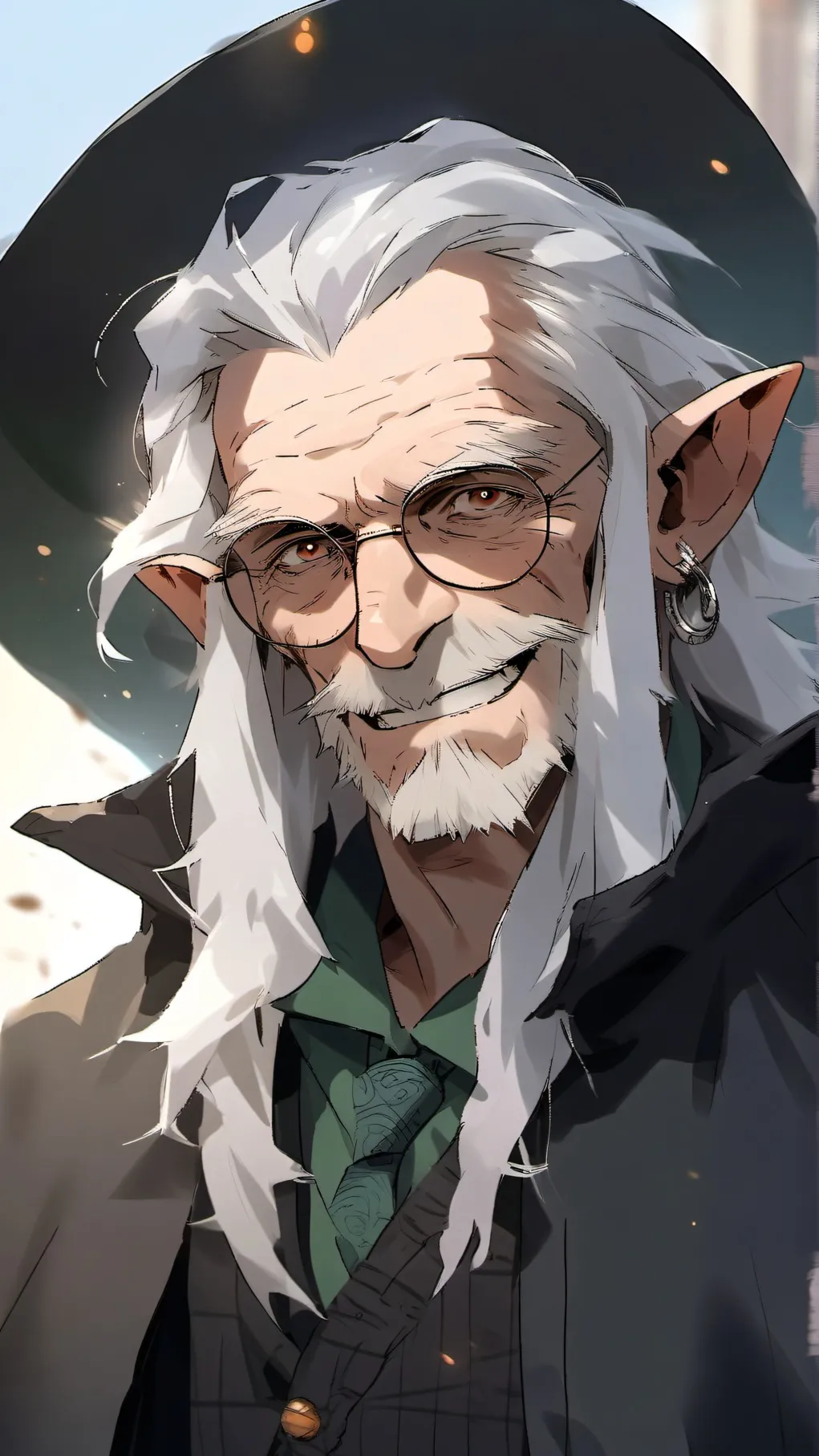 ai character: Night in Hogwarts background