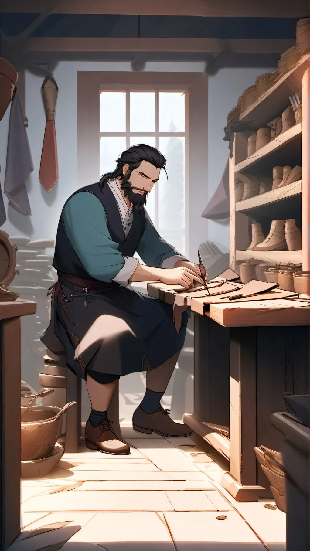 ai character: Shoemaker background