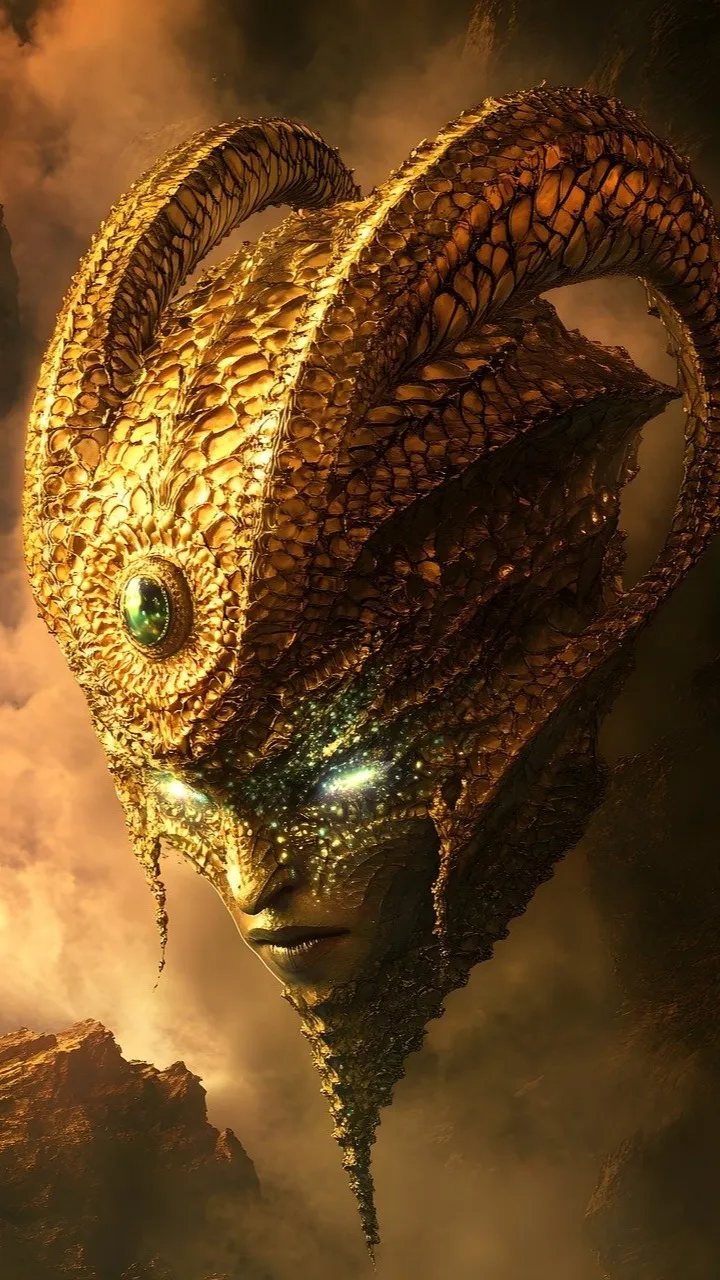 ai character: Golden Mask background