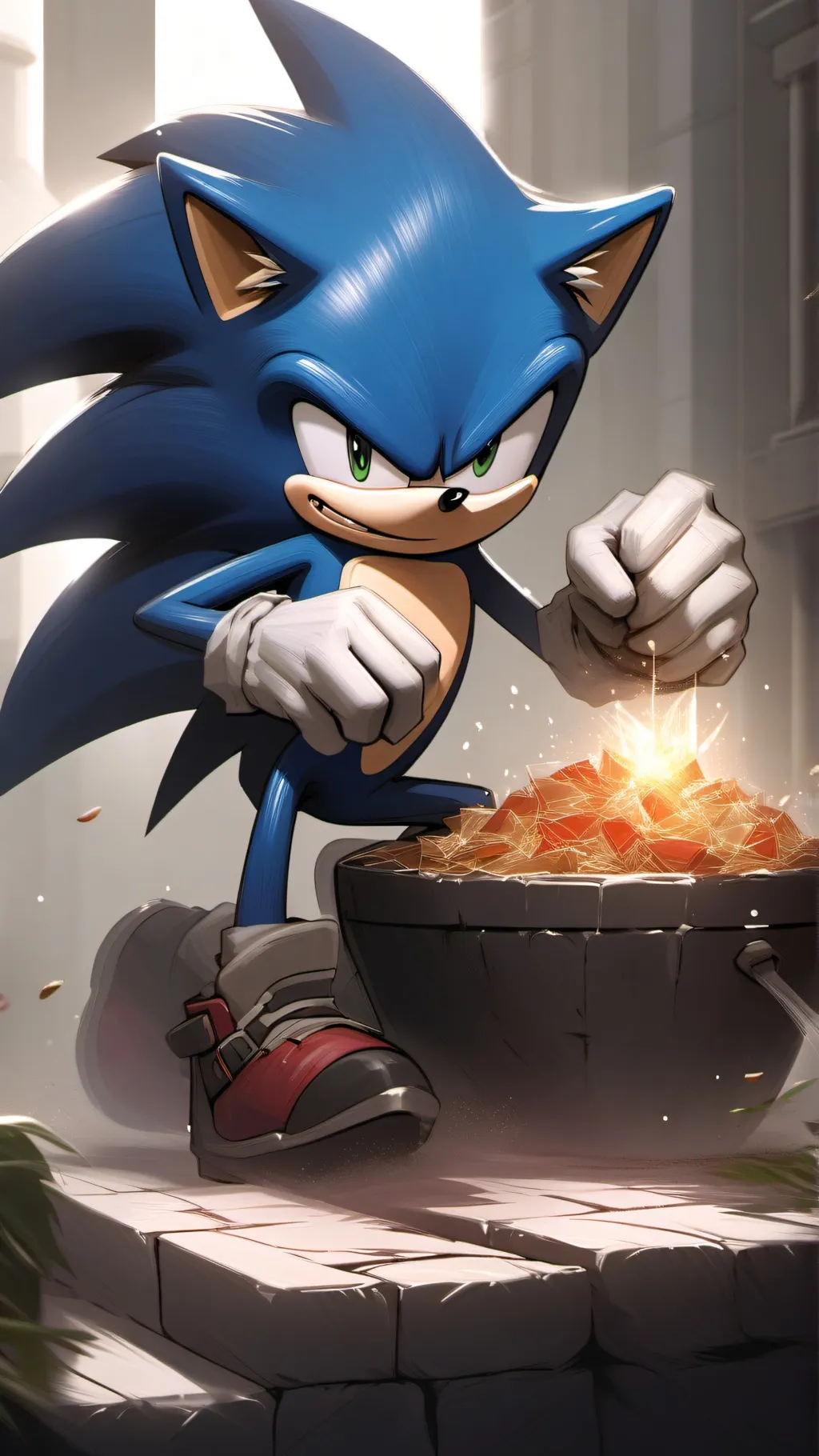 ai character: Modern Sonic background