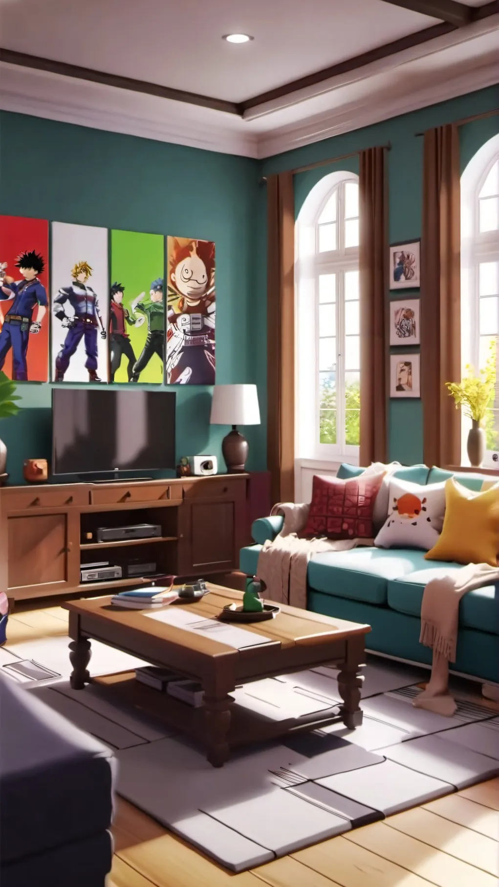 ai character: MHA sleepover background