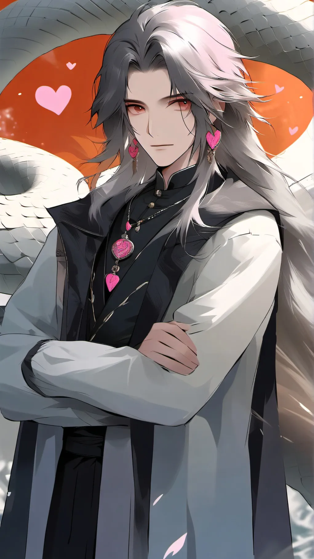 ai character: MHA LOVE SNAKE  background