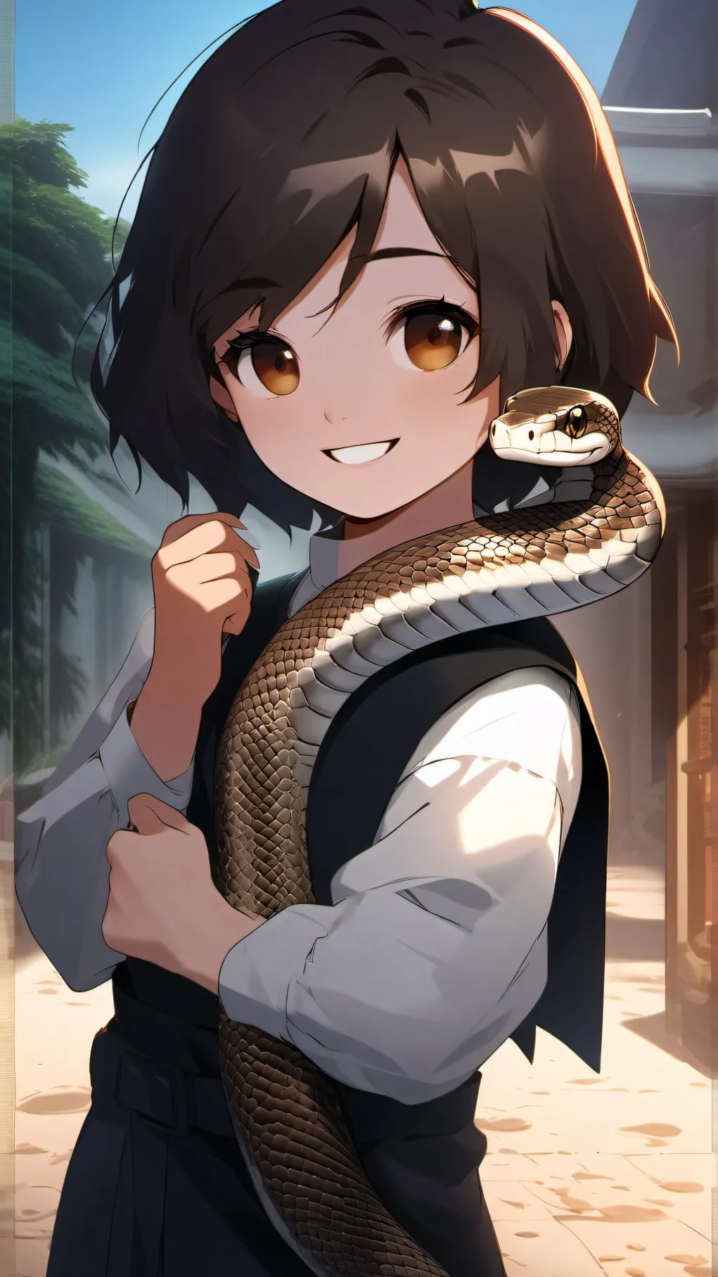 ai character: snake background
