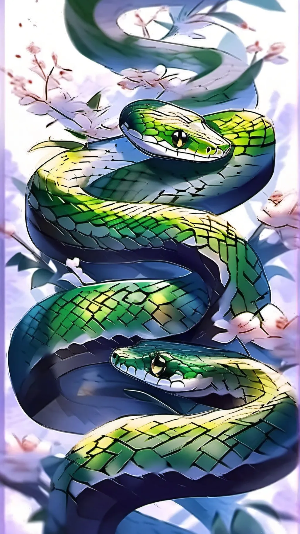 ai character: Female snake background