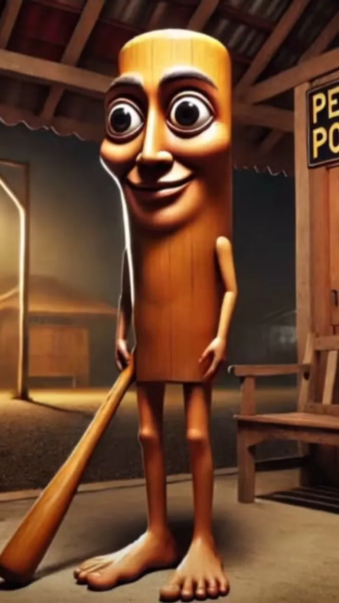 ai character: Tung Tung Tung Tun background