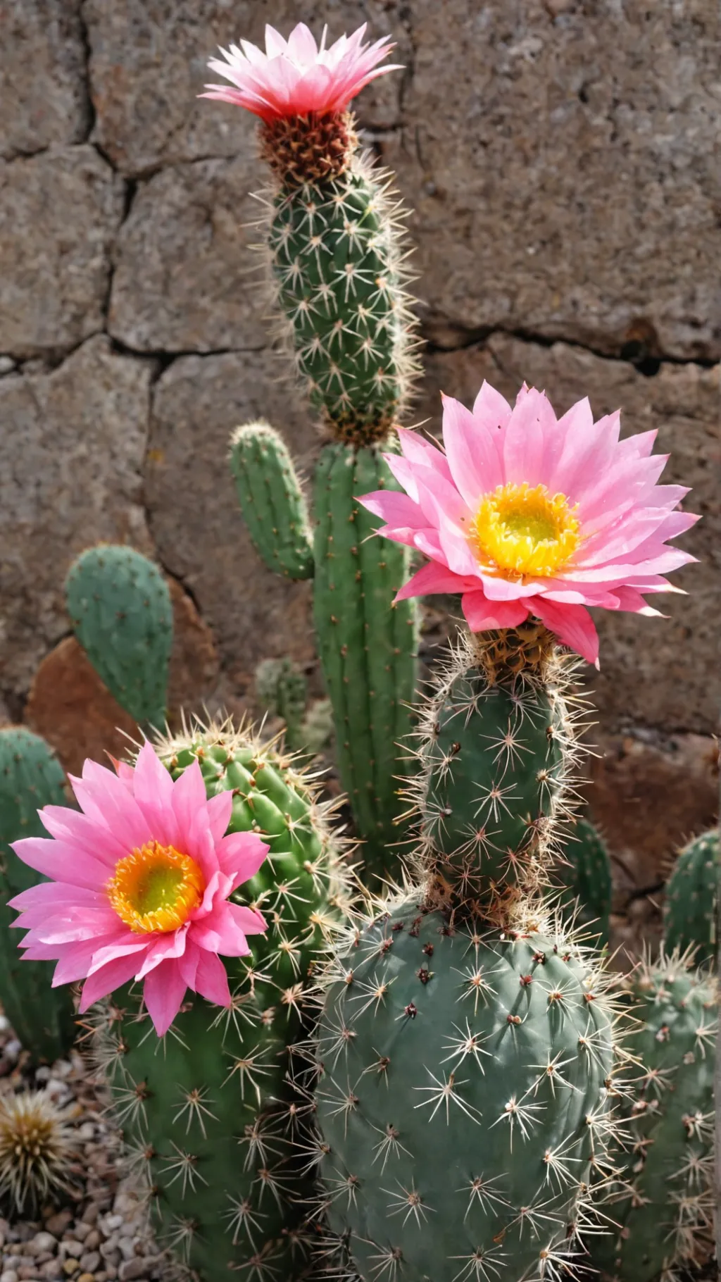 ai character: 1  Cactus n 2 🌺🌹 background