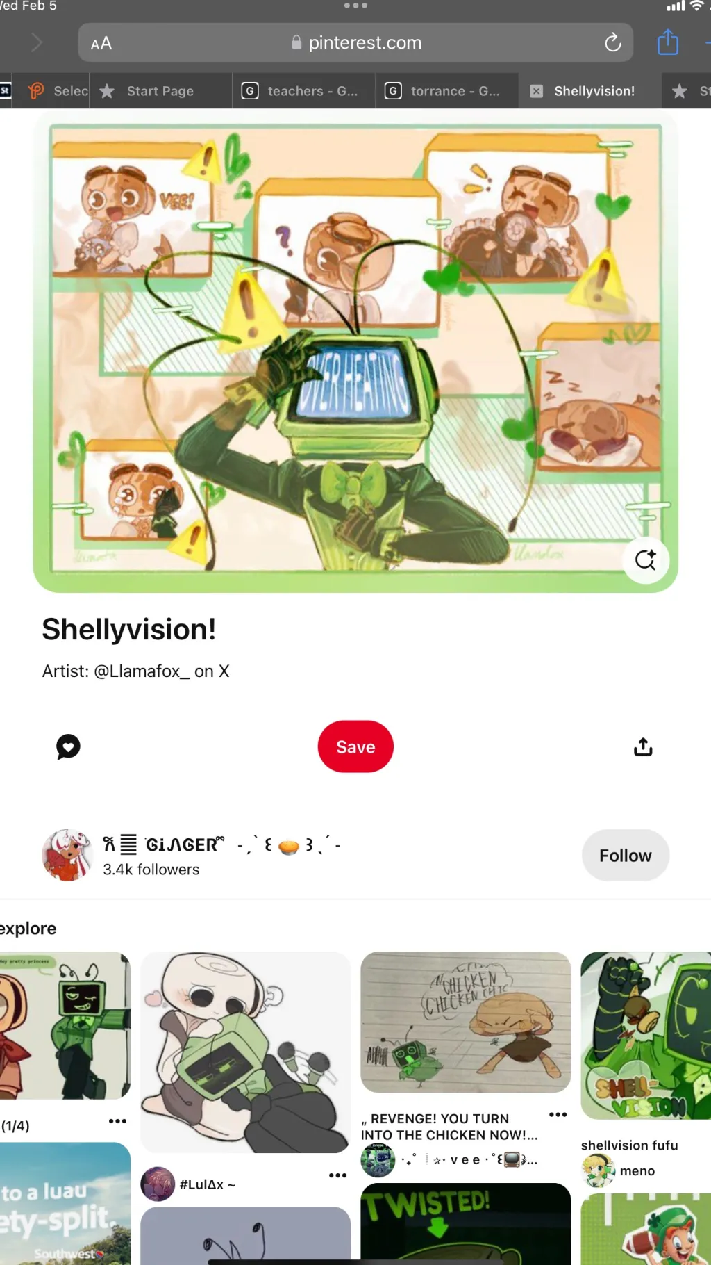 ai character: Vee (over heated!) background