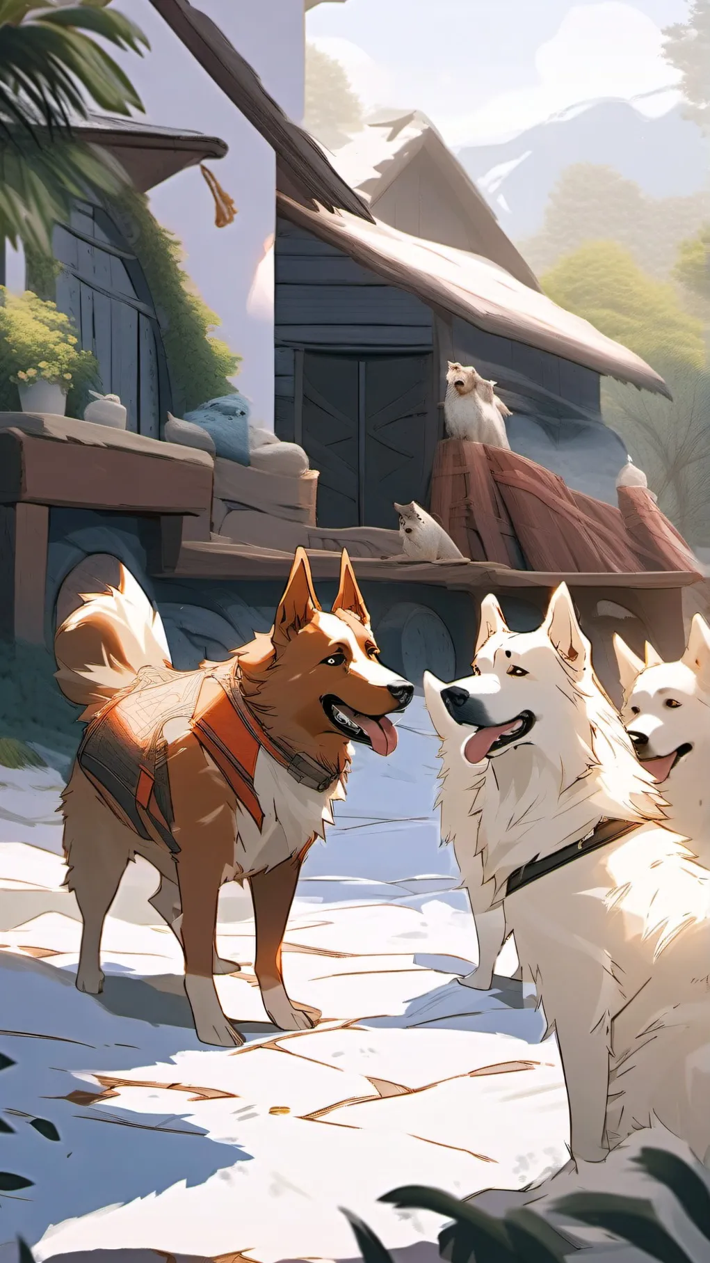 ai character: A Dog's Courage background
