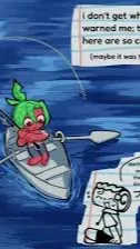 ai character: Fruitcake Undersea background