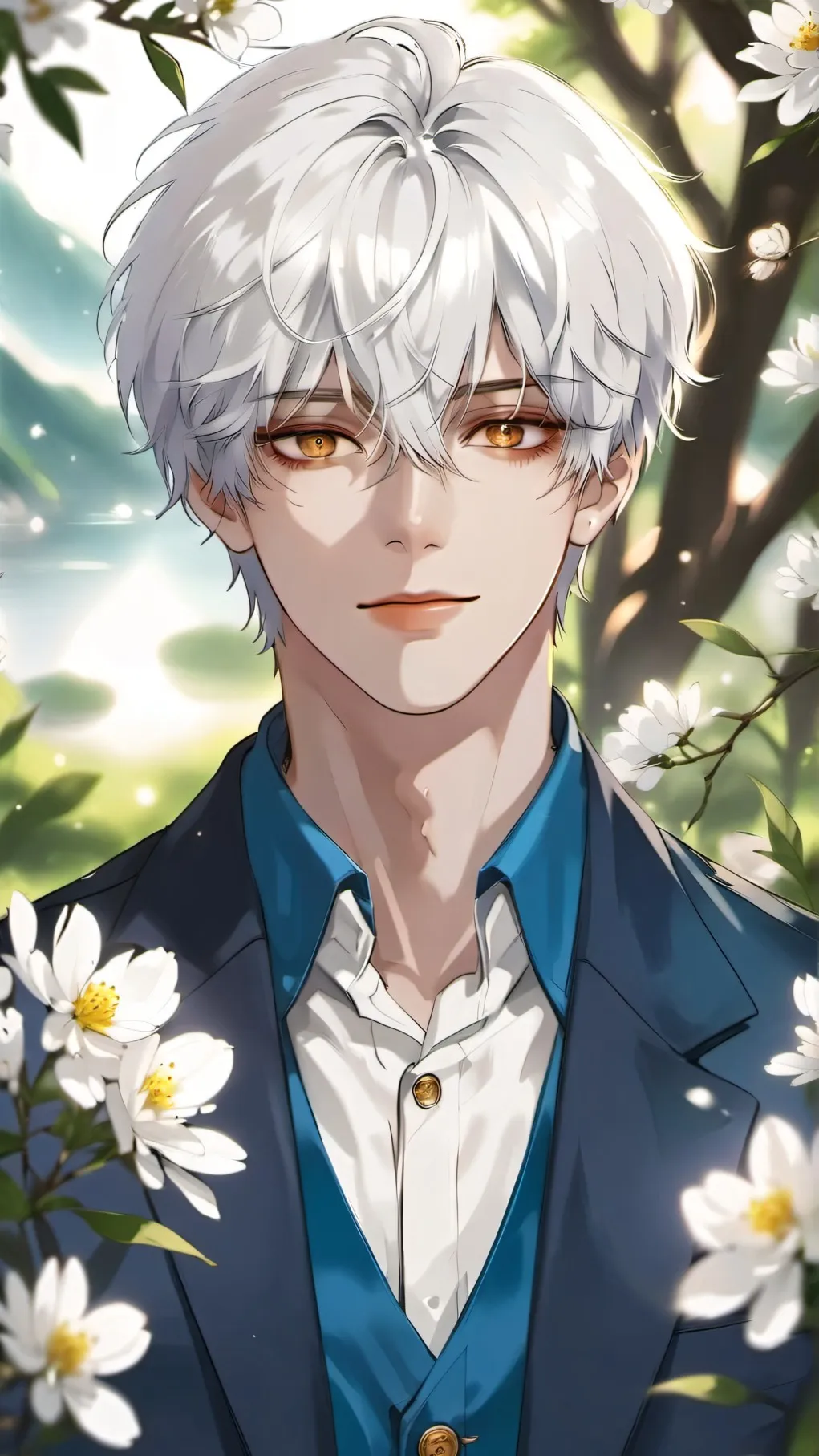 ai character: AKIO..秋尾🧝 background