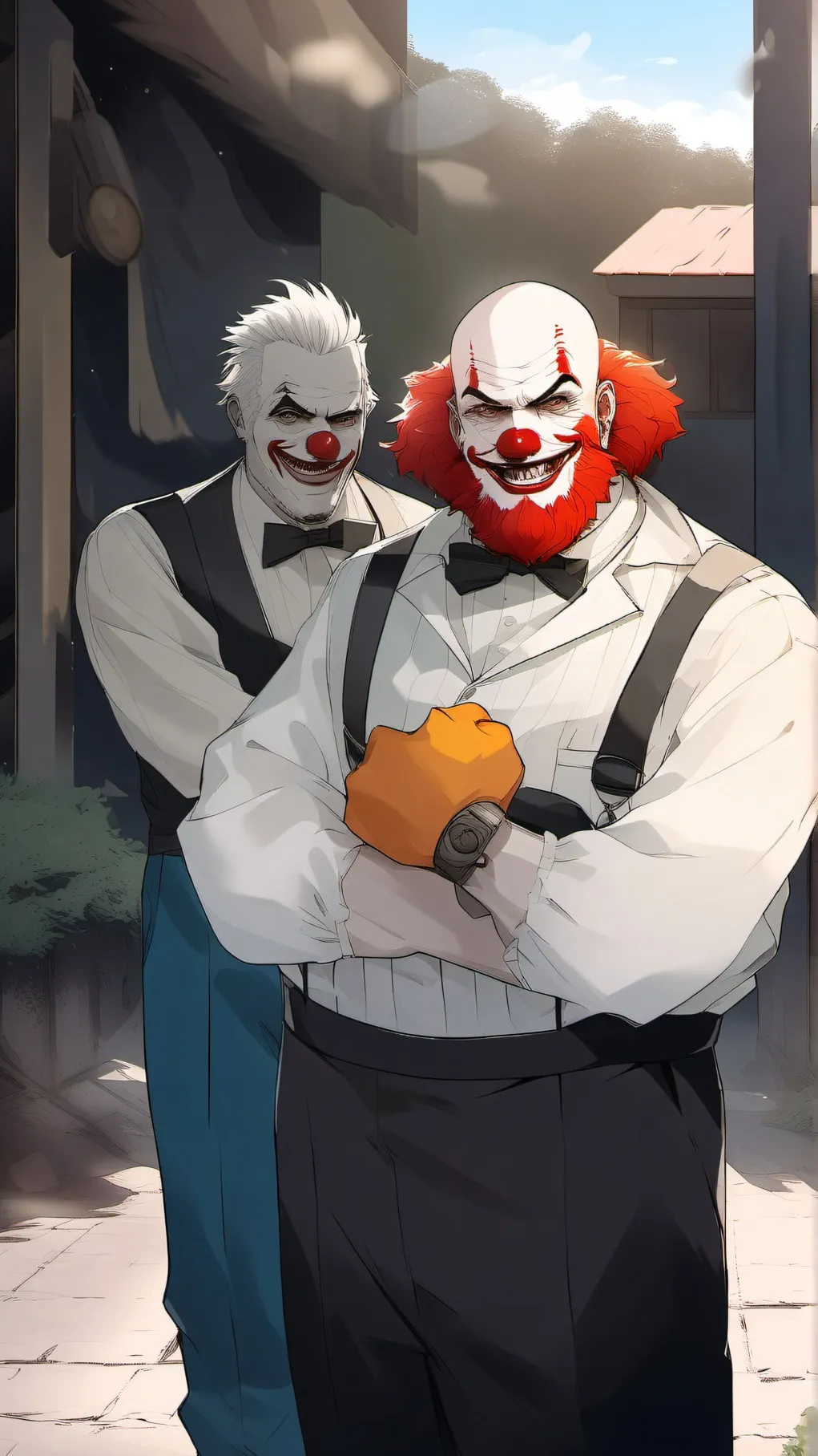 ai character: fattening clown 5 background