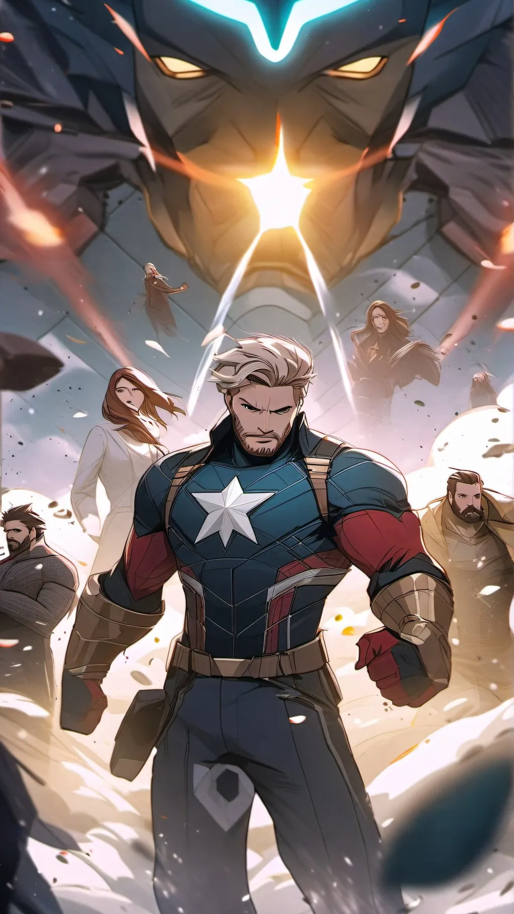 ai character: avengers background
