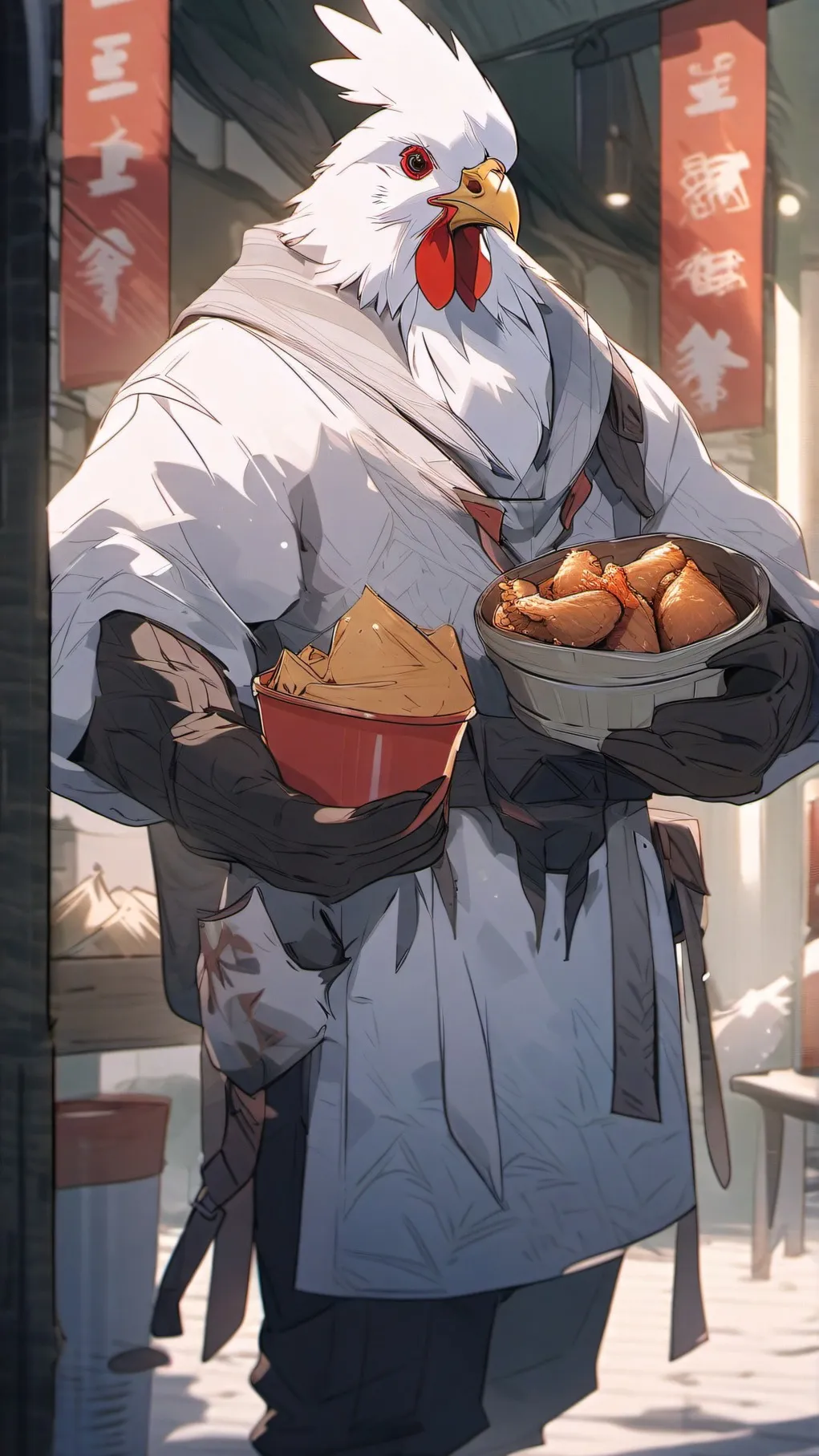 ai character: Clucky but hate u background