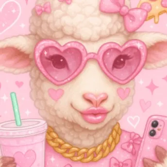 chat with ai character: Preppy Sheep😍👛👜