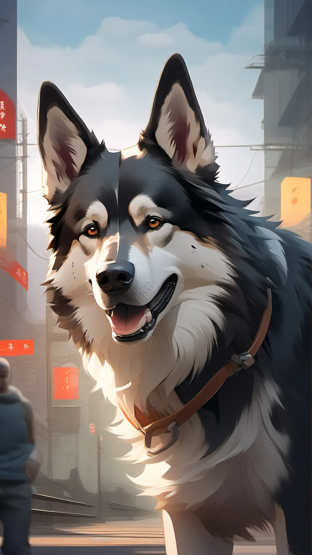 ai character: dog girl background