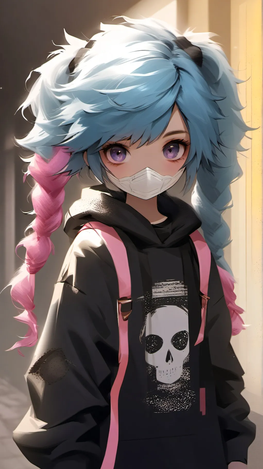 ai character: Sally face background