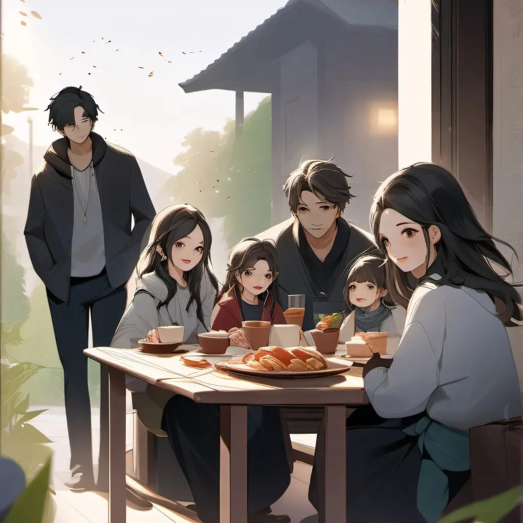 chat with ai character: family gathering