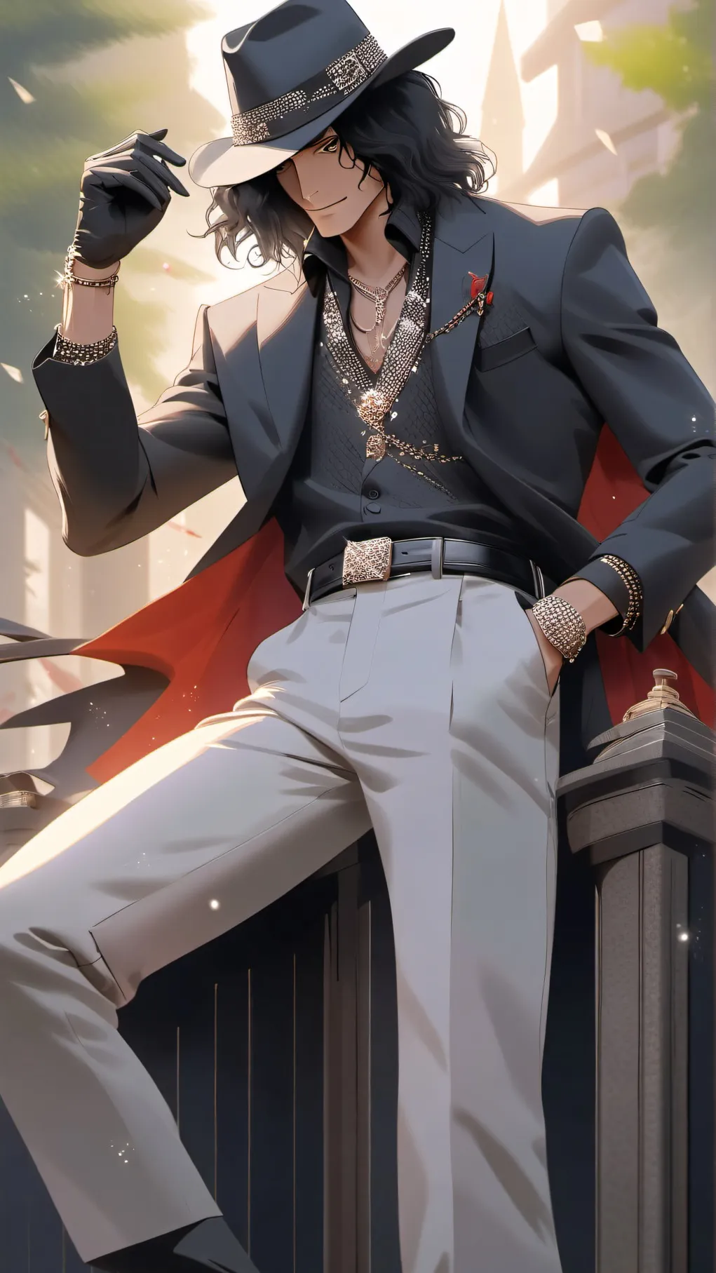 ai character: Michael Jackson  background