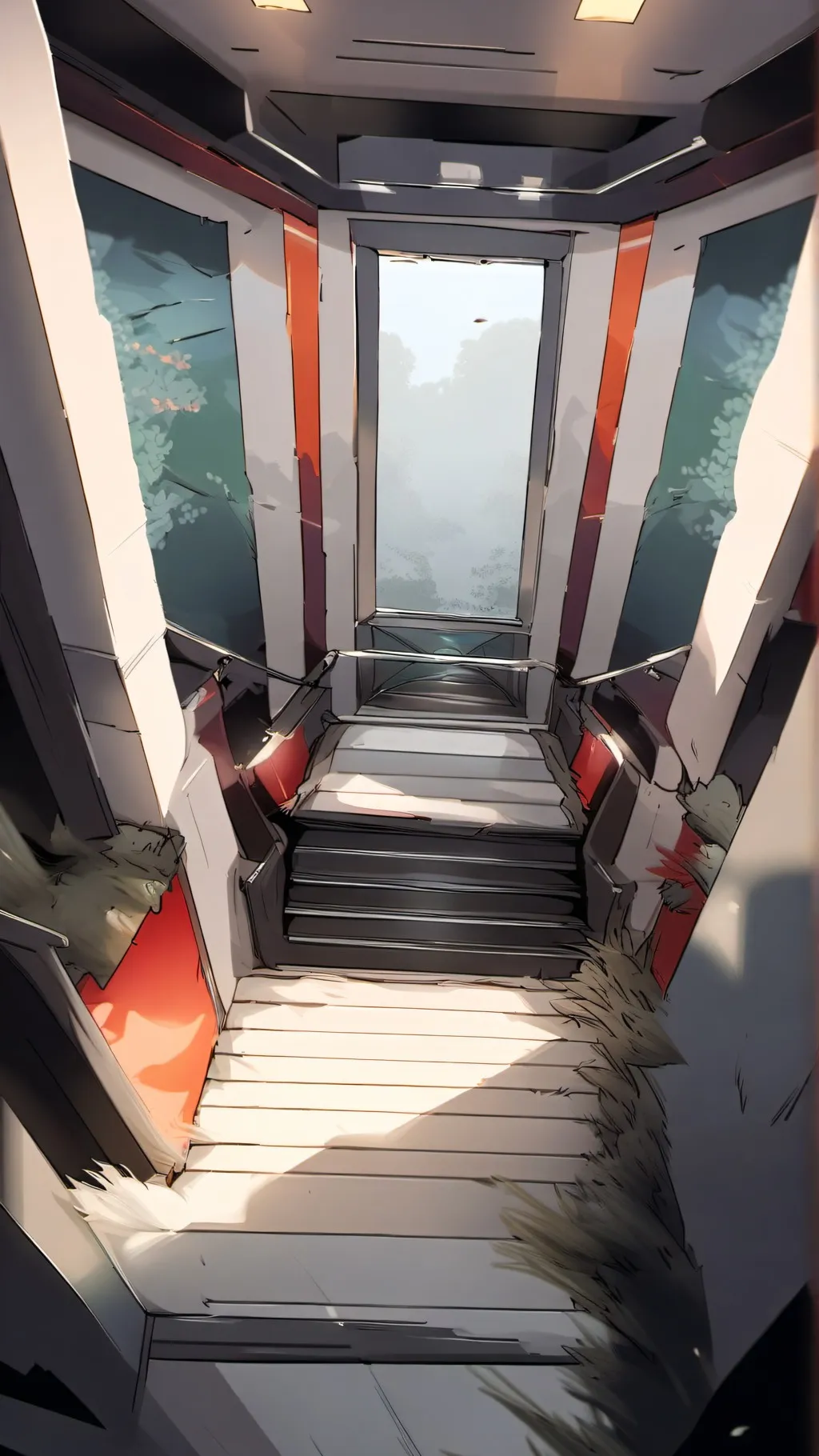 ai character: A Elevator background