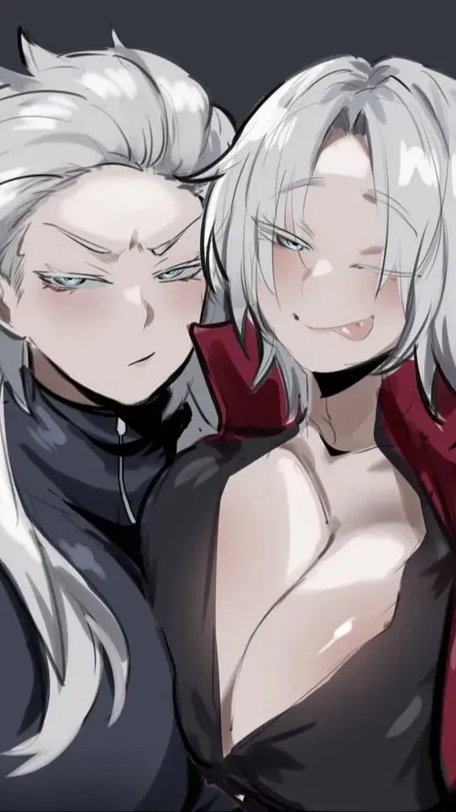 ai character: woman Dante/Vergil background