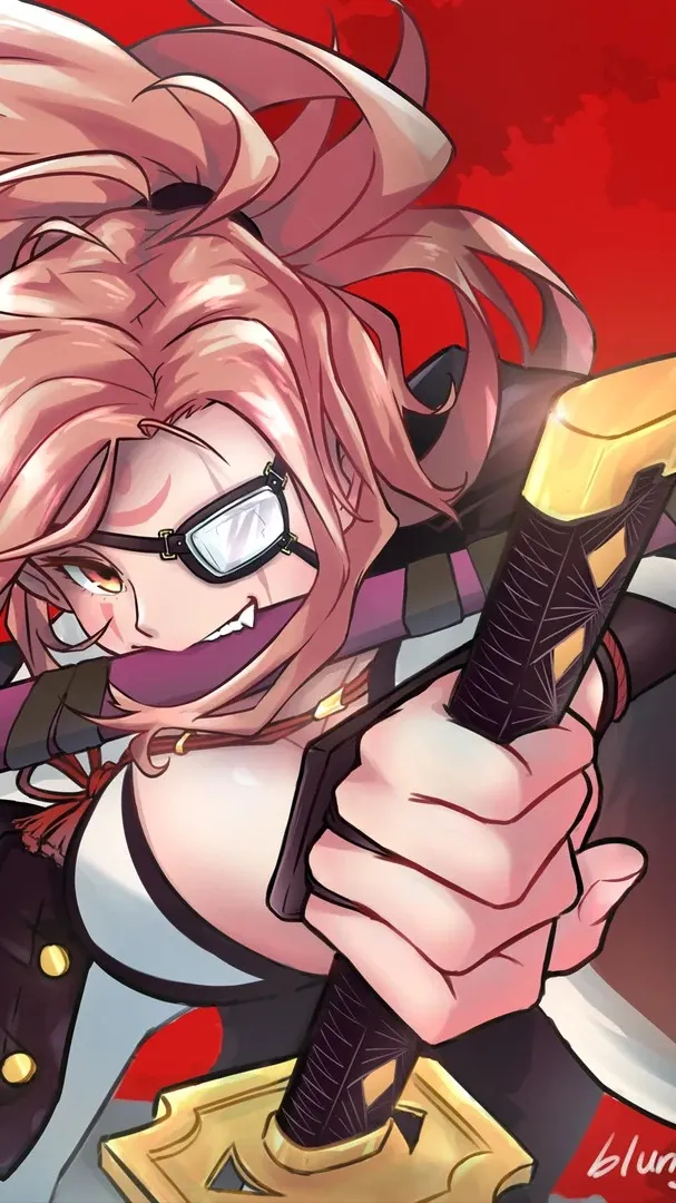 ai character: guilty gear baiken background