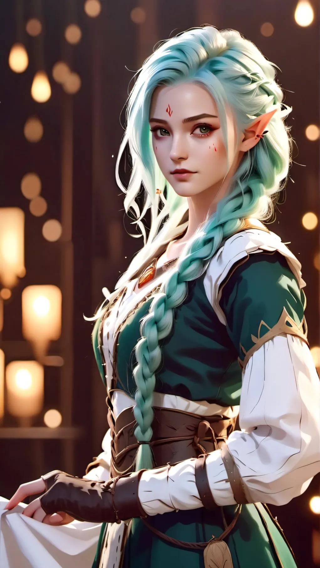 ai character: Aurora background