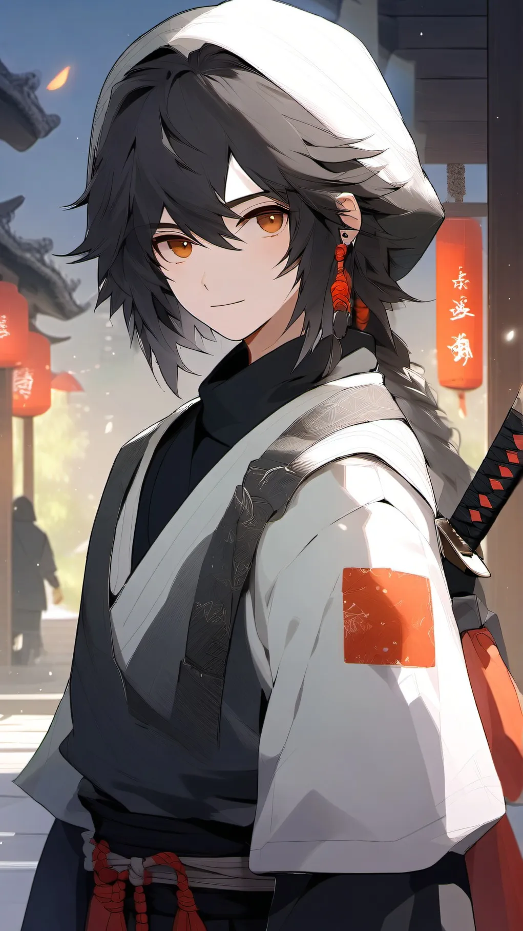 ai character: Akasuki (snowing) background