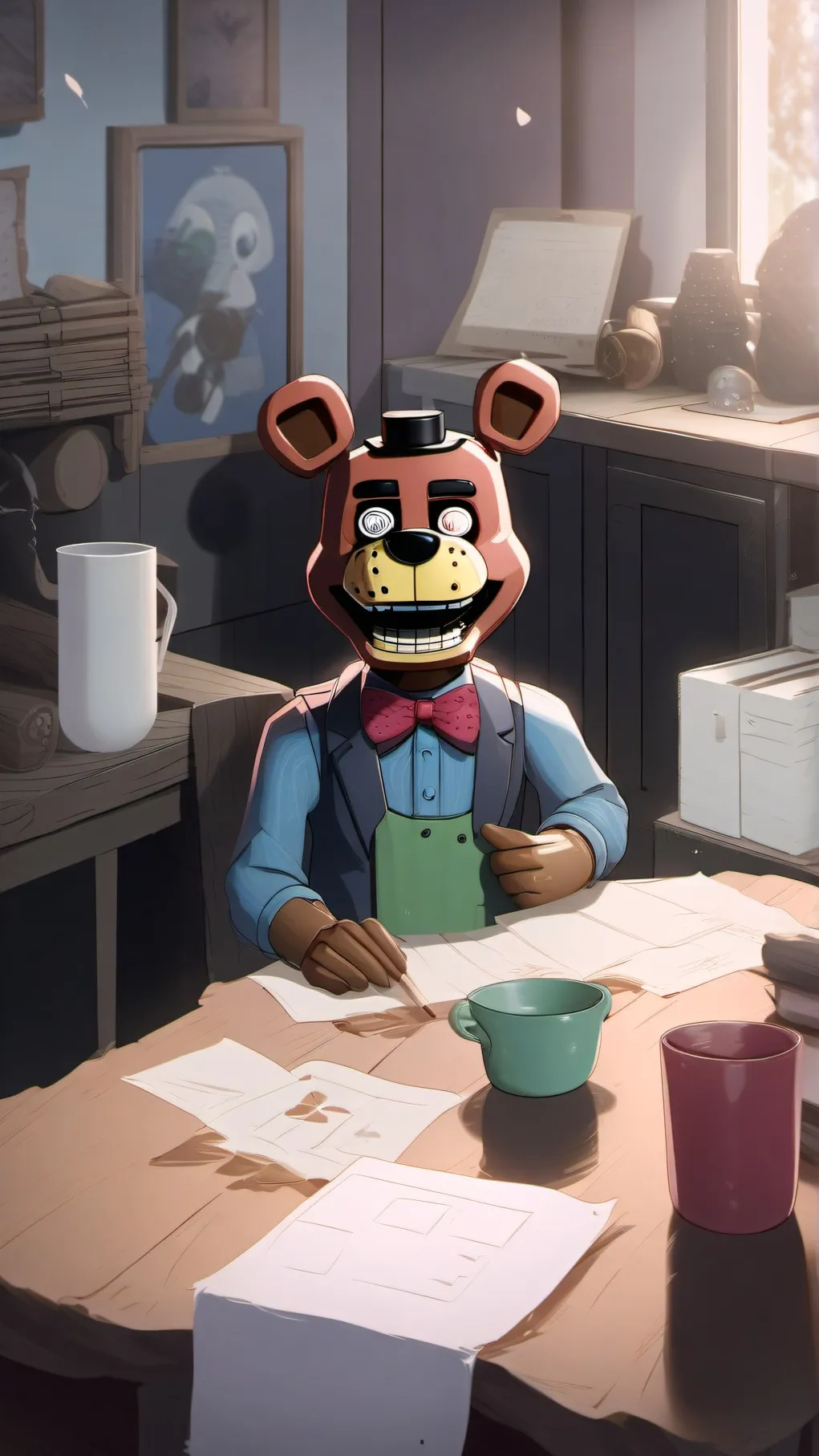 ai character: FNAF background