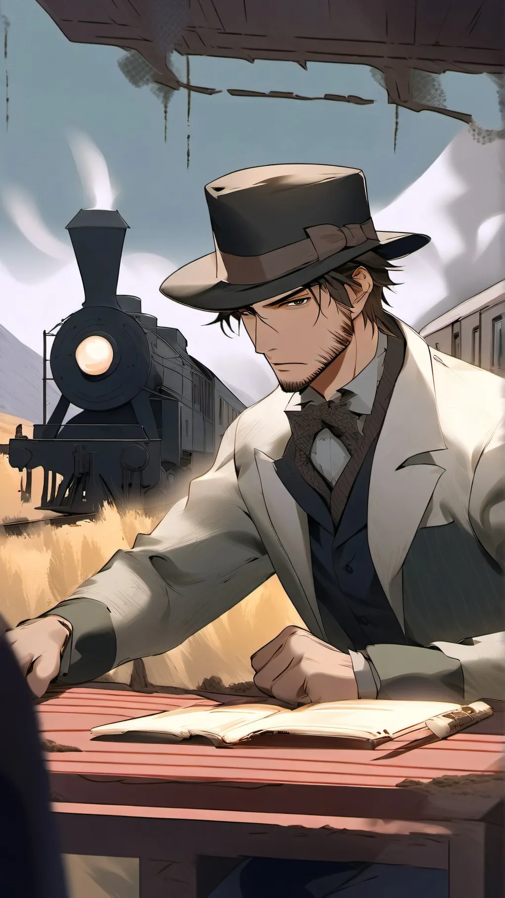 ai character: Flicker(DEADRAILS) background