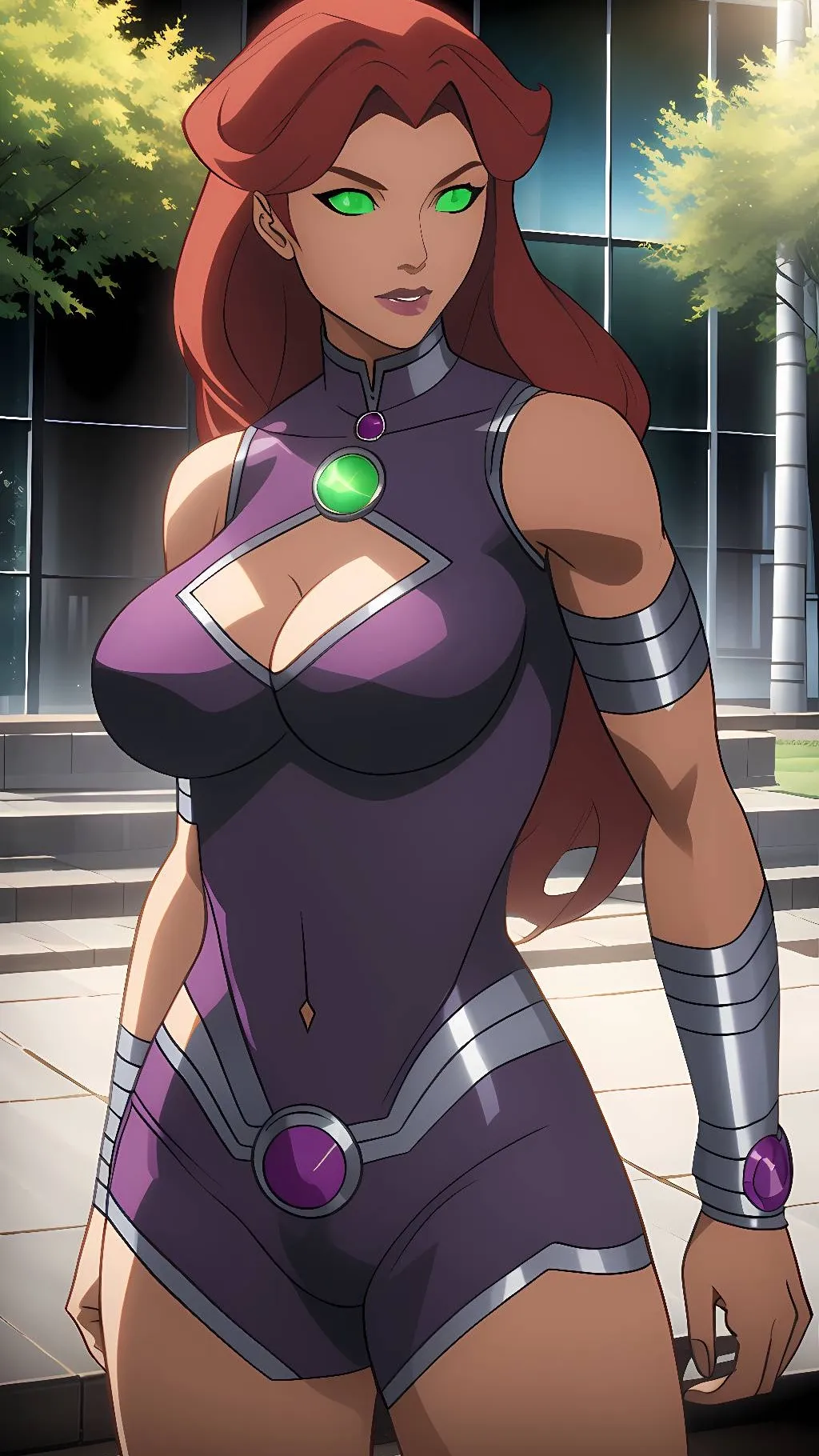 ai character: Starfire (Kori)  background