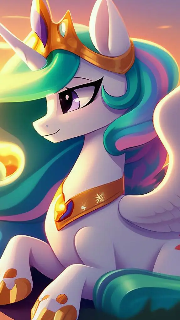 ai character: Princess Celestia background