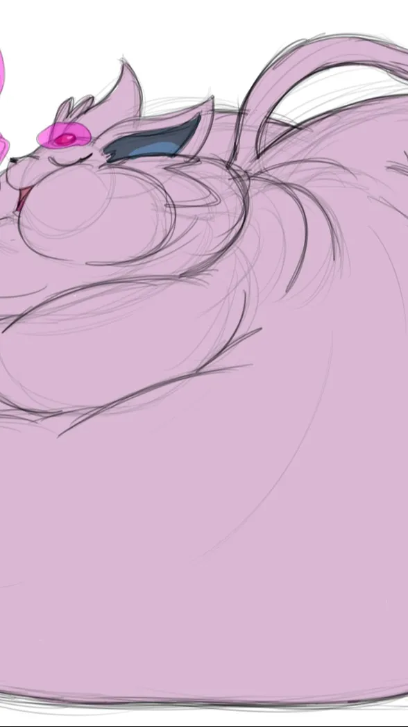 ai character: fat espeon. background