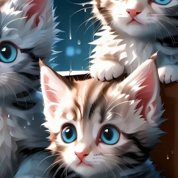 chat with ai character: Kittens in a box