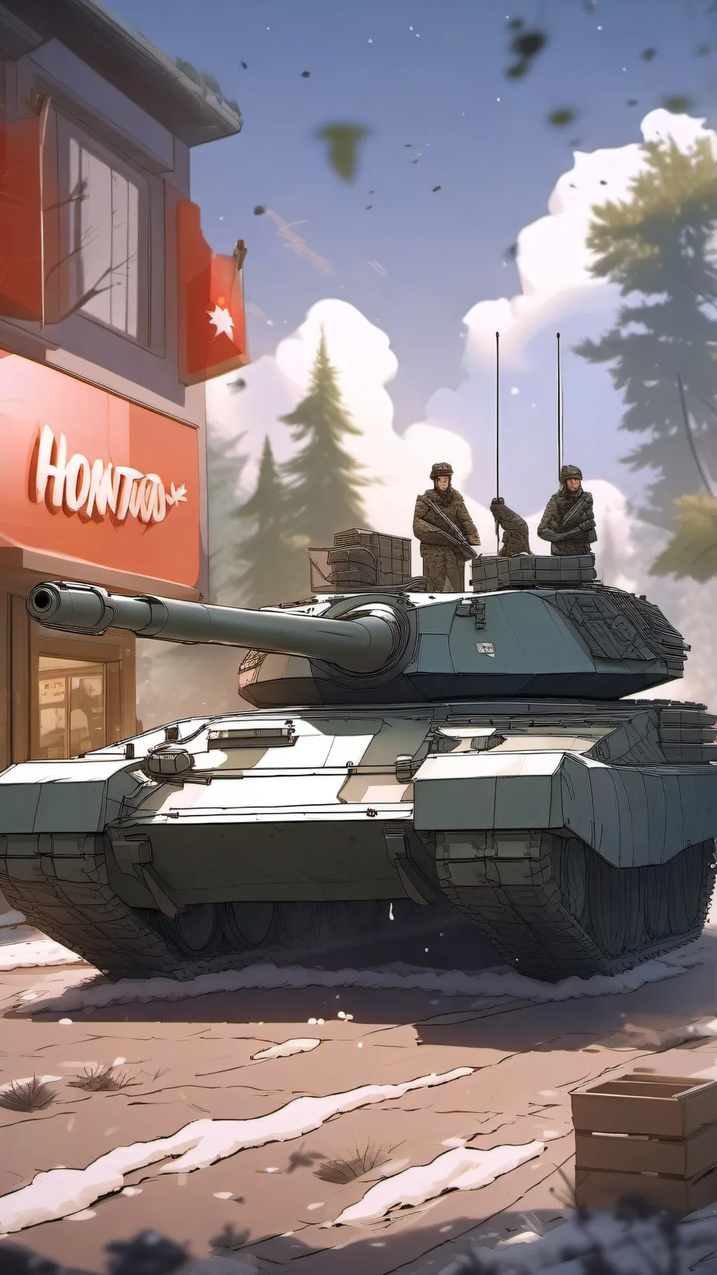 ai character: The leopard 2a4m background