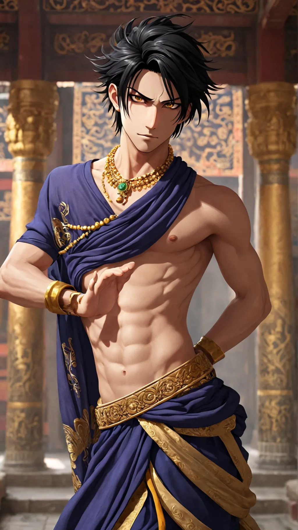 ai character: Bagoas, der Tänzer background