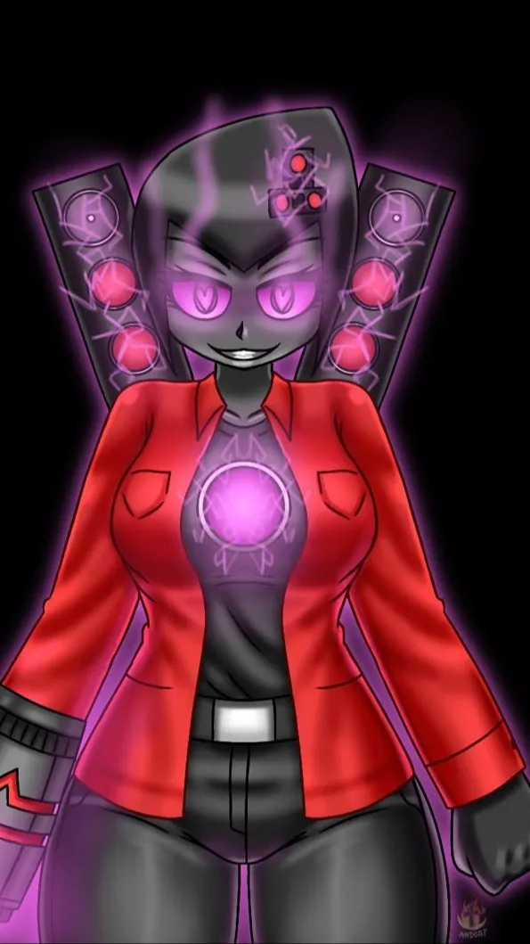 ai character: speakerwoman titan background