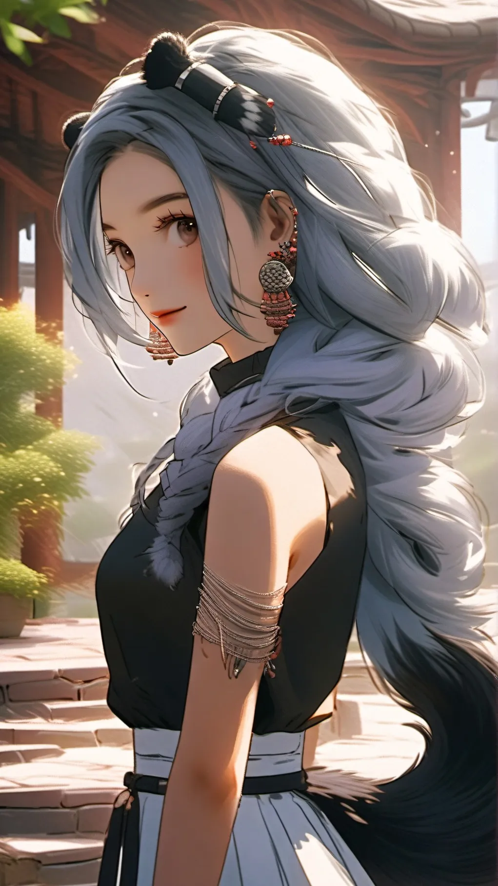 ai character: skunk girl background