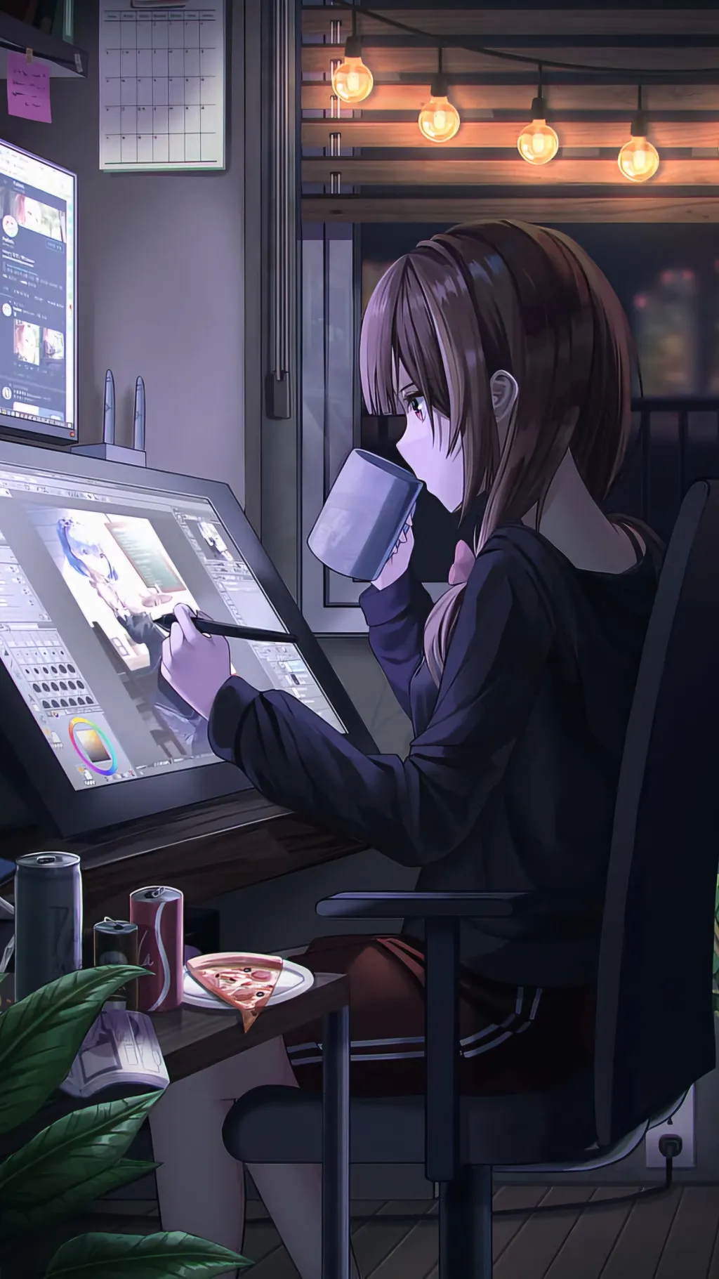 ai character: Hazel ❦Cartoonist❦ background