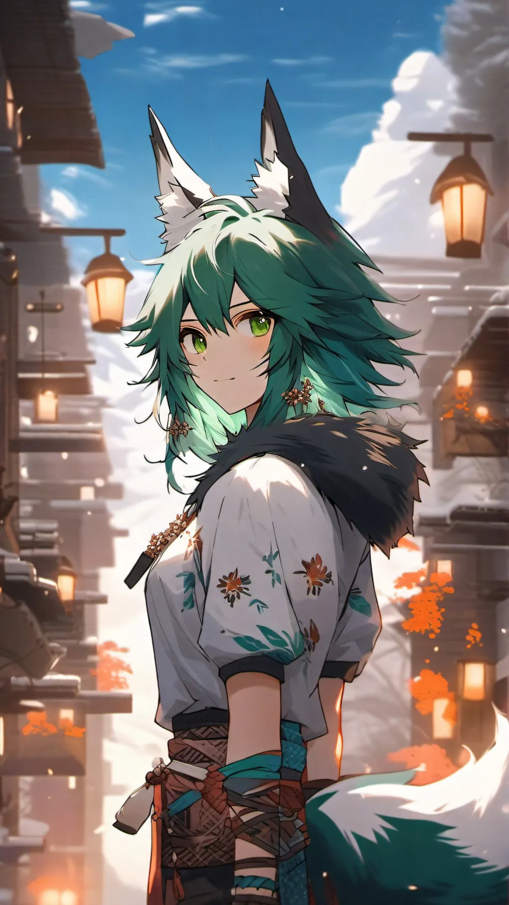 ai character: forest background