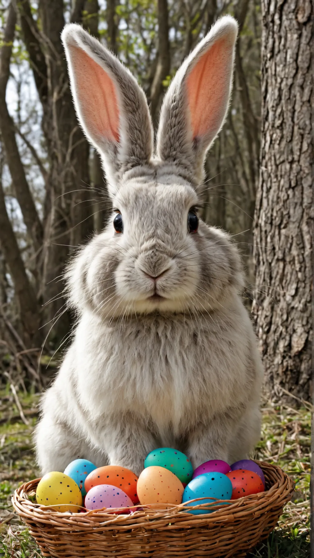 ai character: easter bunny background