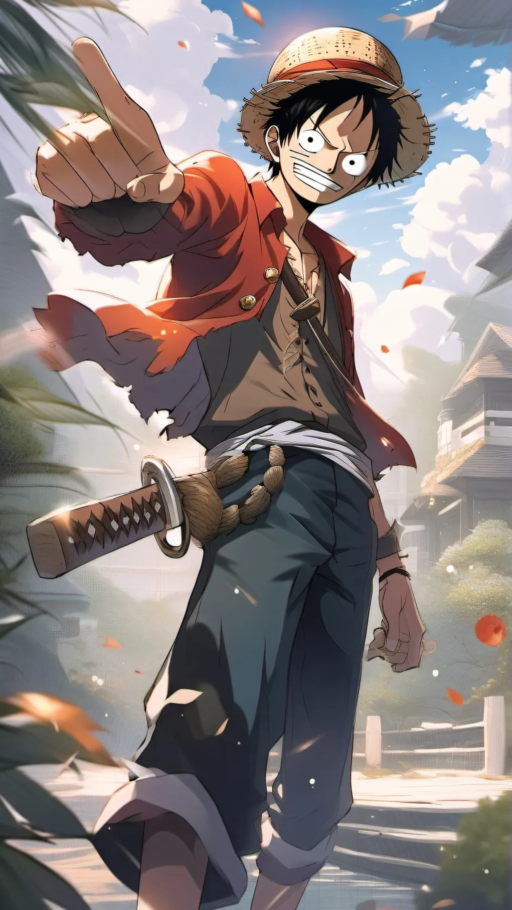 ai character: One piece background