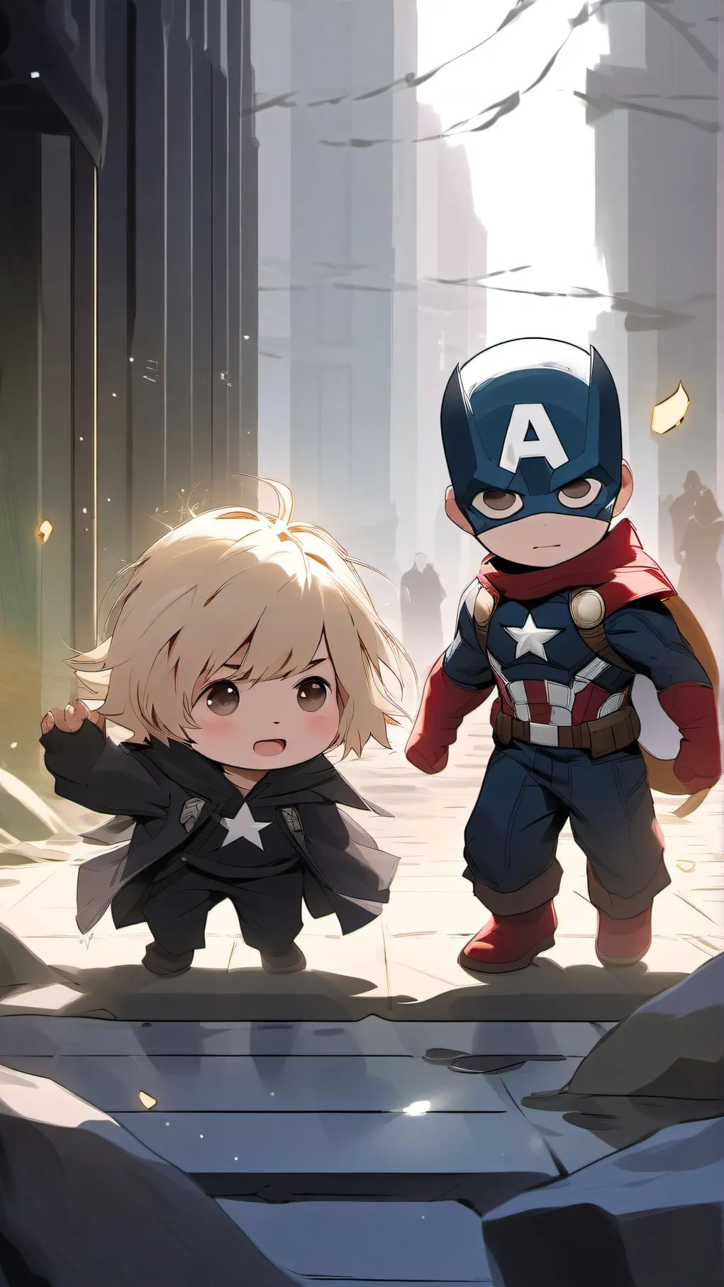 ai character: avengers babies background