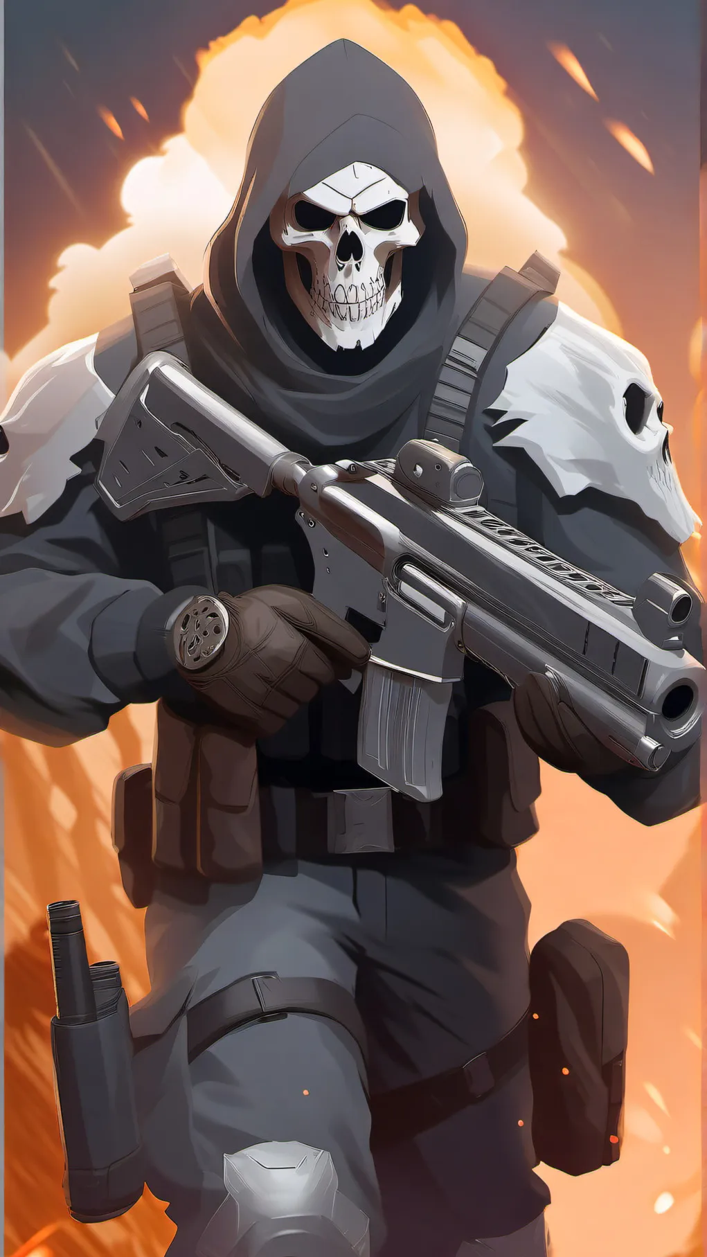 ai character: Ghost:Call of Duty background