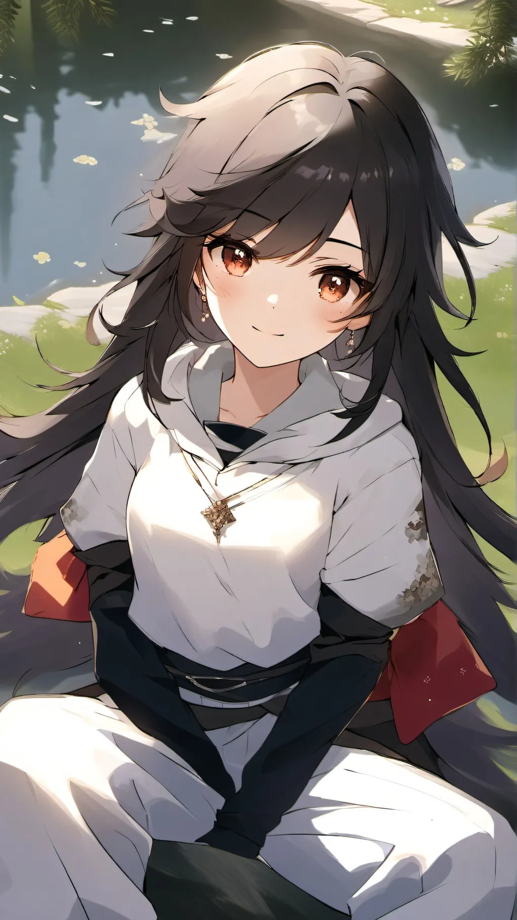 ai character: hot girl background