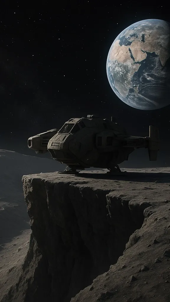 ai character: viaje lunar background