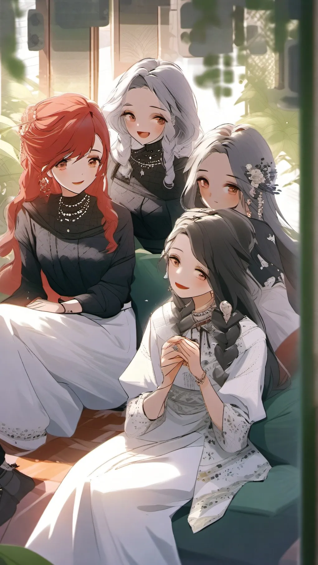 ai character: sister and friends background