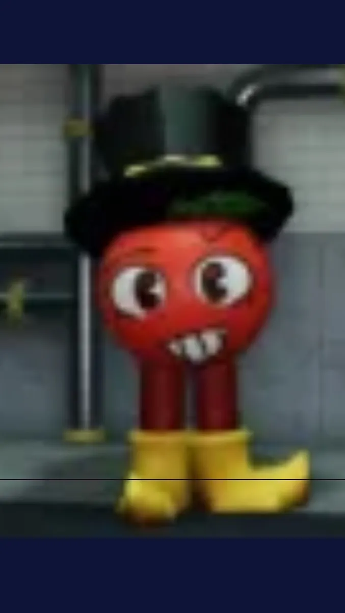 ai character: 🪄🎩Apple 🍎  background